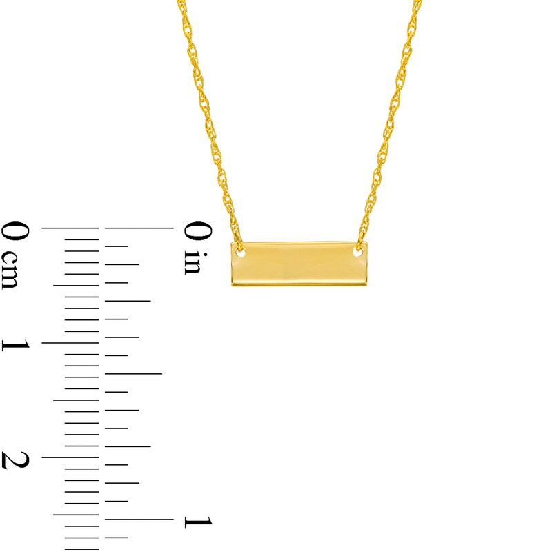 Main Image 3 of Bar Necklace in 14K Gold