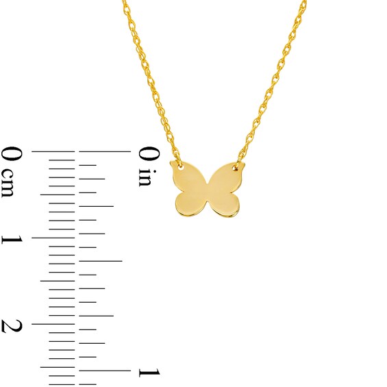 Dainty Butterfly Necklace in 14K Gold