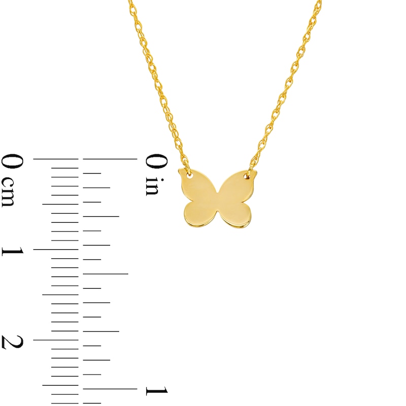 Main Image 3 of Dainty Butterfly Necklace in 14K Gold