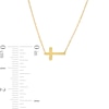 Thumbnail Image 2 of Sideways Cross Necklace in 14K Gold