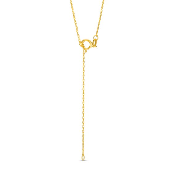 Engravable Oval Necklace in 14K Gold