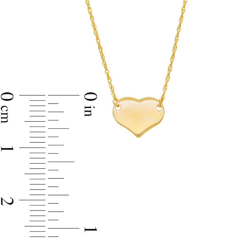 Main Image 3 of Heart Necklace in 14K Gold