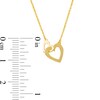 Thumbnail Image 4 of Small and Large Interlocking Hearts Necklace in 14K Gold