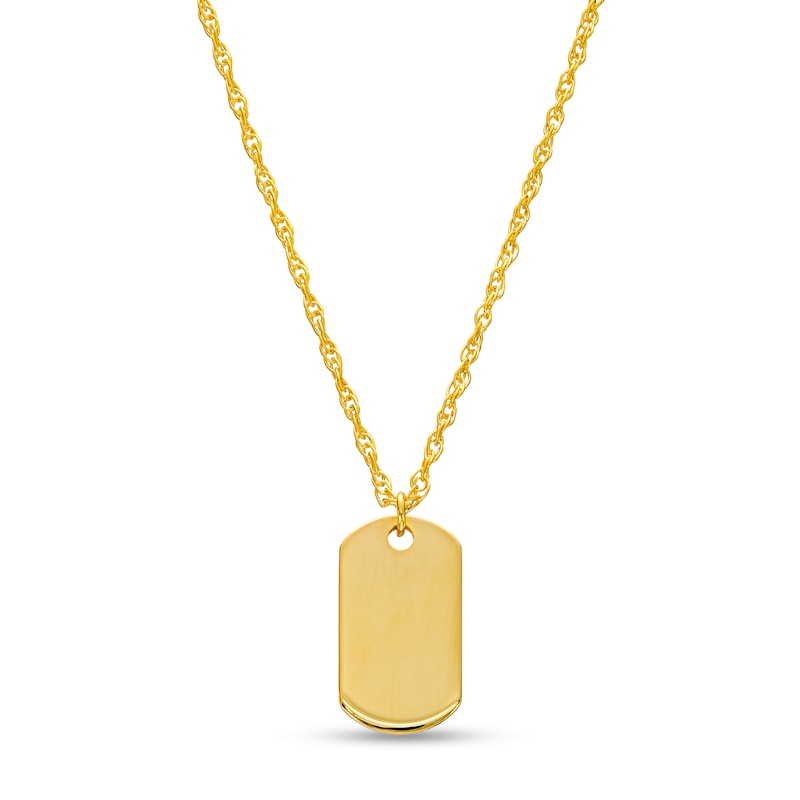 tag necklace gold