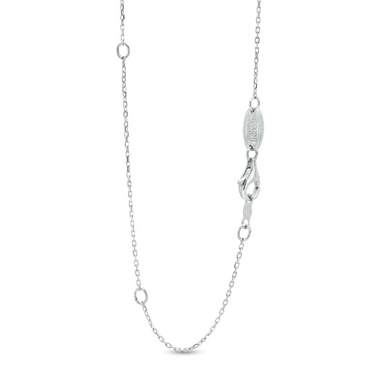The Kindred Links from Vera Wang Love Collection Blue Sapphire Paper Clip Link Pendant in Sterling Silver â 19"