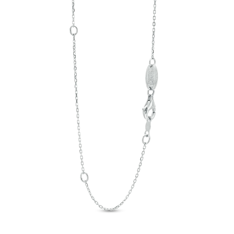 Main Image 4 of The Kindred Links from Vera Wang Love Collection Blue Sapphire Paper Clip Link Pendant in Sterling Silver – 19"