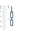 Thumbnail Image 3 of The Kindred Links from Vera Wang Love Collection Blue Sapphire Paper Clip Link Drop Earrings in Sterling Silver