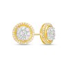 Thumbnail Image 1 of 1/2 CT. T.W. Multi-Diamond Frame Vintage-Style Stud Earrings in 10K Gold