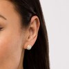Thumbnail Image 2 of 1/2 CT. T.W. Multi-Diamond Frame Vintage-Style Stud Earrings in 10K Gold