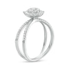 Thumbnail Image 2 of 1/2 CT. T.W. Multi-Diamond Frame Orbit-Style Split Shank Ring in 10K White Gold