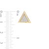 Thumbnail Image 3 of Men's 1/5 CT. T.W. Diamond Pavé Triangular Stud Earrings in 10K Gold