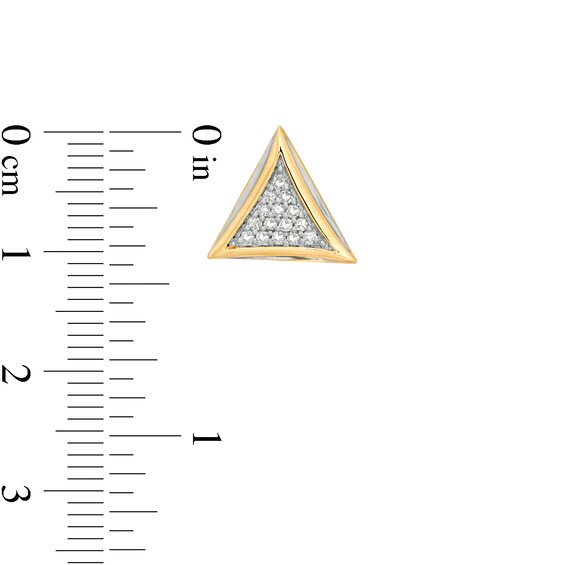 1/5 CT. T.w. Diamond Pavé Triangular Stud Earrings in 10K Gold