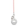 Thumbnail Image 2 of Enchanted Disney Aurora Pink Tourmaline and 1/15 CT. T.W. Diamond Crown Necklace in Sterling Silver and 10K Rose Gold