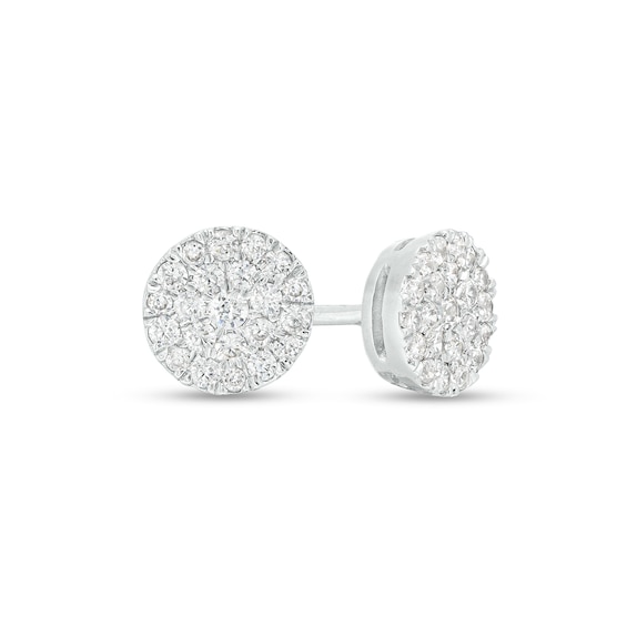 1/4 CT. T.w. Multi-Diamond Stud Earrings 10K White Gold