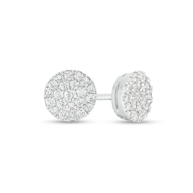 Main Image 1 of 1/4 CT. T.W. Multi-Diamond Stud Earrings 10K White Gold