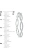 Thumbnail Image 3 of 1/2 CT. T.W. Diamond Twist Oval Hoop Earrings in Sterling Silver