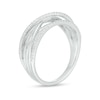 Thumbnail Image 3 of 1/5 CT. T.W. Diamond Multi-Row Crossover Ring in Sterling Silver