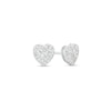 Thumbnail Image 1 of 1/4 CT. T.W. Heart-Shaped Multi-Diamond Stud Earrings in 10K White Gold