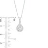 Thumbnail Image 2 of 1/4 CT. T.W. Pear-Shaped Multi-Diamond Frame Pendant in 10K White Gold