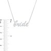 Thumbnail Image 3 of 1/4 CT. T.W. Diamond Cursive "bride" Necklace in Sterling Silver– 19"