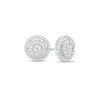 Thumbnail Image 1 of 1/2 CT. T.W. Baguette and Round Diamond Double Frame Stud Earrings in 10K White Gold