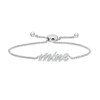 Thumbnail Image 1 of 1/4 CT. T.W. Diamond Cursive "mine" Bolo Bracelet in Sterling Silver – 9.5"
