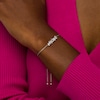 Thumbnail Image 2 of 1/4 CT. T.W. Diamond Cursive "mine" Bolo Bracelet in Sterling Silver – 9.5"