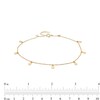 Thumbnail Image 3 of Mini Disc Station Adjustable Anklet in 10K Gold - 10"