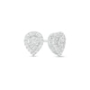 Thumbnail Image 1 of 1/4 CT. T.W. Pear-Shaped Multi-Diamond Frame Stud Earrings in 10K White Gold