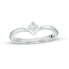 Thumbnail Image 1 of Cherished Promise Collection™ 1/10 CT. Diamond Solitaire Chevron Promise Ring in 10K White Gold