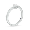 Thumbnail Image 3 of Cherished Promise Collection™ 1/10 CT. Diamond Solitaire Chevron Promise Ring in 10K White Gold