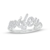 Thumbnail Image 1 of 1/4 CT. T.W. Diamond Cursive "wifey" Ring in Sterling Silver