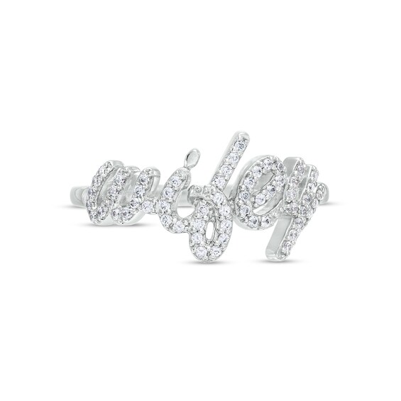 1/4 CT. T.w. Diamond Cursive "wifey" Ring in Sterling Silver