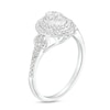 Thumbnail Image 3 of 3/8 CT. T.W. Oval-Shaped Multi-Diamond Double Frame Ring in 10K White Gold