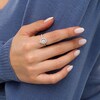 Thumbnail Image 2 of 1/2 CT. T.W. Pear-Shaped Multi-Diamond Frame Ring in 10K White Gold