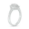 Thumbnail Image 3 of 1/2 CT. T.W. Pear-Shaped Multi-Diamond Frame Ring in 10K White Gold