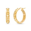 Thumbnail Image 1 of Men's 25.0mm Pyramid Studded Single Row Hoop Earrings in 10K Gold