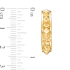 Thumbnail Image 2 of Men's 25.0mm Pyramid Studded Single Row Hoop Earrings in 10K Gold