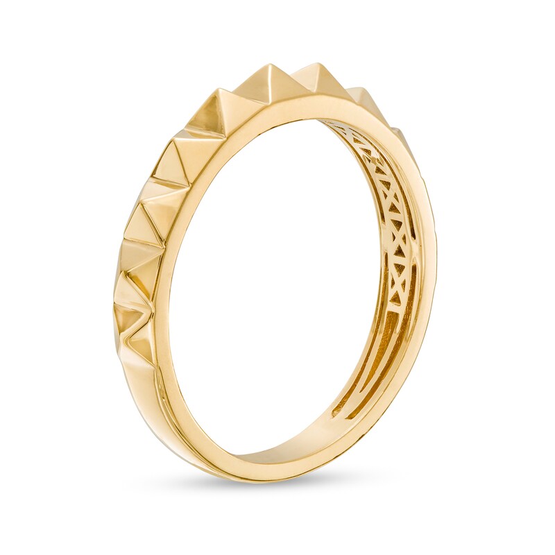 Main Image 2 of 4.0mm Pyramid Studded Band in 10K Gold