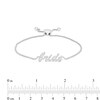 Thumbnail Image 3 of 1/4 CT. T.W. Diamond Cursive "bride" Bolo Bracelet in Sterling Silver – 9.5"