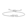 Thumbnail Image 1 of 1/6 CT. T.W. Diamond Cursive "Mrs" Bolo Bracelet in Sterling Silver – 9.5"
