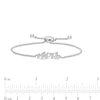 Thumbnail Image 3 of 1/6 CT. T.W. Diamond Cursive "Mrs" Bolo Bracelet in Sterling Silver – 9.5"