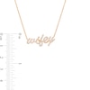 Thumbnail Image 3 of 1/4 CT. T.W. Diamond Cursive "wifey" Necklace in 10K Gold – 19"