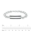 Thumbnail Image 4 of Vera Wang Men 7/8 CT. T.W. Black Diamond Outline ID Bracelet in Sterling Silver - 8.5"