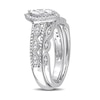 Thumbnail Image 3 of 1/5 CT. T.W. Diamond Marquise Frame Twist Vintage-Style Bridal Set in Sterling Silver