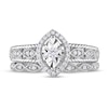 Thumbnail Image 4 of 1/5 CT. T.W. Diamond Marquise Frame Twist Vintage-Style Bridal Set in Sterling Silver