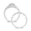 Thumbnail Image 5 of 1/5 CT. T.W. Diamond Marquise Frame Twist Vintage-Style Bridal Set in Sterling Silver