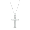 Thumbnail Image 1 of Barrel Cross Pendant in 14K White Gold
