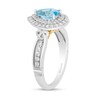 Thumbnail Image 2 of Collector's Edition Enchanted Disney Brave 10th Anniversary Blue Topaz and Diamond Engagement Ring in 14K White Gold