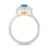 Thumbnail Image 3 of Collector's Edition Enchanted Disney Brave 10th Anniversary Blue Topaz and Diamond Engagement Ring in 14K White Gold
